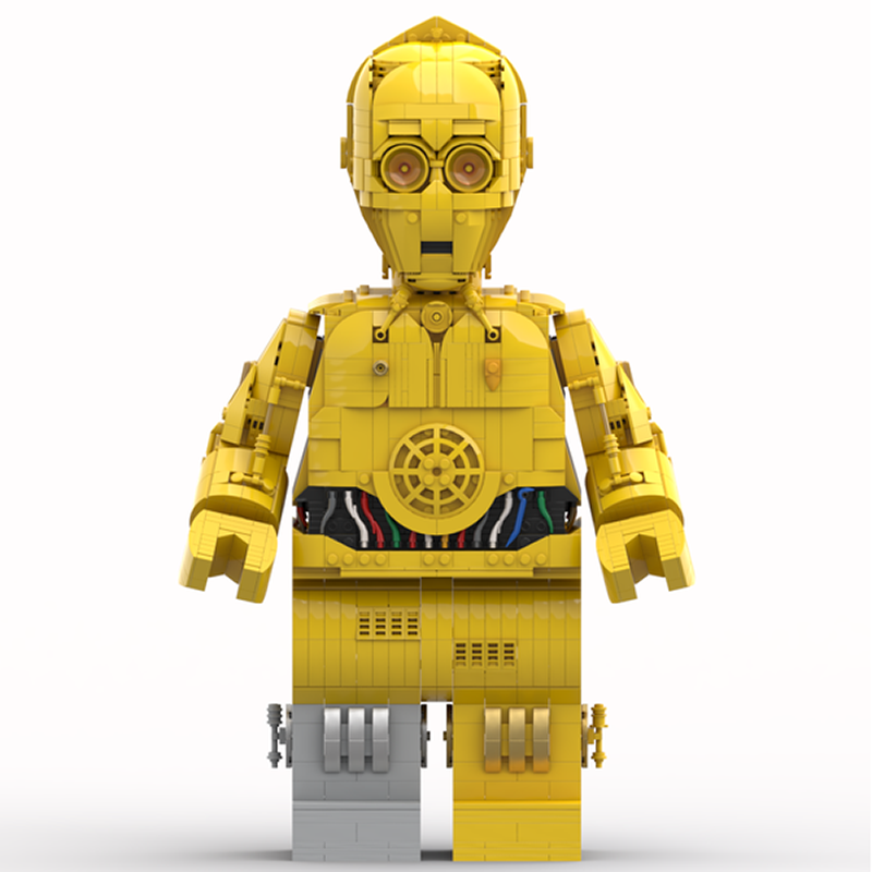 Goat Bricks Star Movie C-3PO Mega Figure Model
