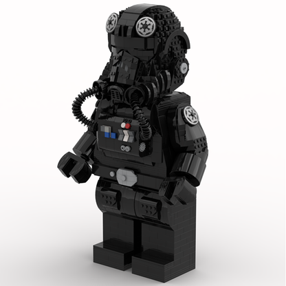 Goat Bricks Star Movie Tie Fighter Pilot Mega Figure Model