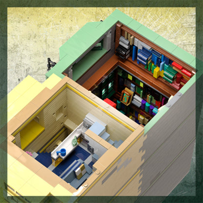 Goat Bricks Magical Movie Diagon Alley: Flourish + Blotts & Florean Fortescue's Ice Cream Parlour Building Blocks Model