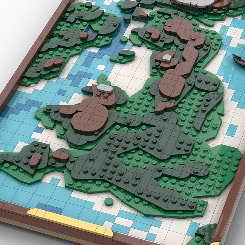 Goat Bricks Topographic Map of the United Kingdom Building Blocks Model