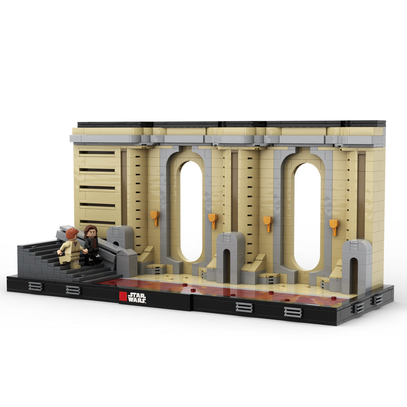 Goat Bricks Star Movie Coruscant Temple Diorama Building Blocks Model