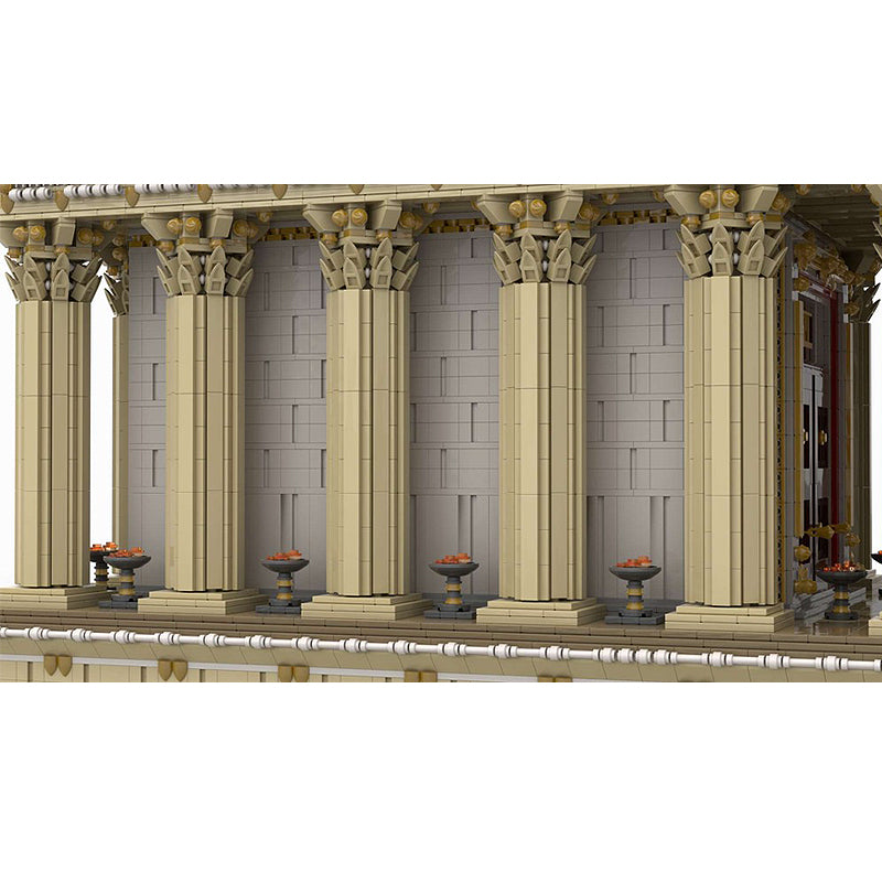 Goat Bricks Ancient Roman Temple Building Blocks Model