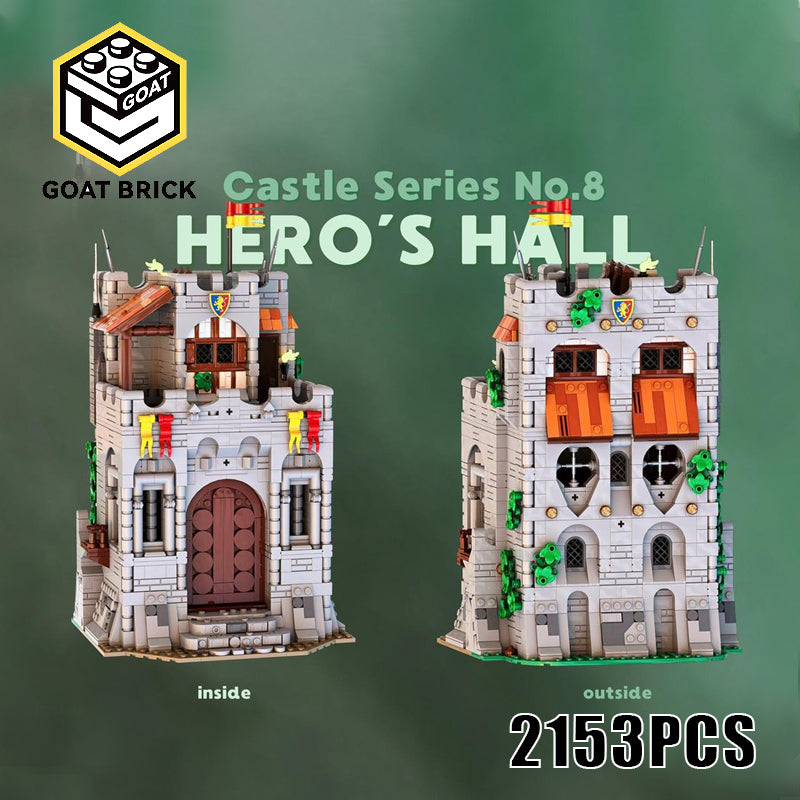 Goat Bricks Hero's Hall (Castle Series No. 8) Building Blocks Model