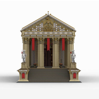 Goat Bricks Ancient Roman Temple Building Blocks Model
