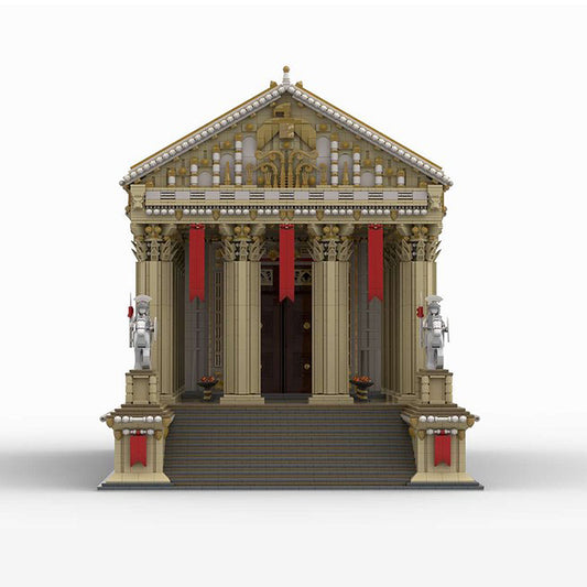 Goat Bricks Ancient Roman Temple Building Blocks Model