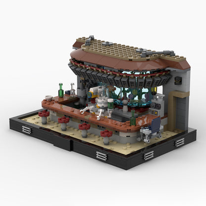Goat Bricks Star Movie Pyloon Saloon Survivor Diorama Building Blocks Model