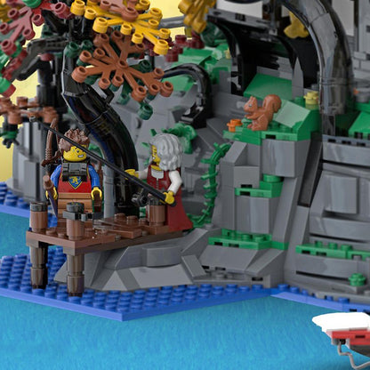Goat Bricks Forest Cottage by the River Building Blocks Model