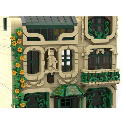 Goat Bricks City Modular #11 - The Verdant Atelier Building Blocks Model