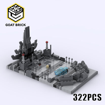 Goat Bricks Star Movie Micro Exegol Throne Room using only 75257 Falcon Building Blocks Model