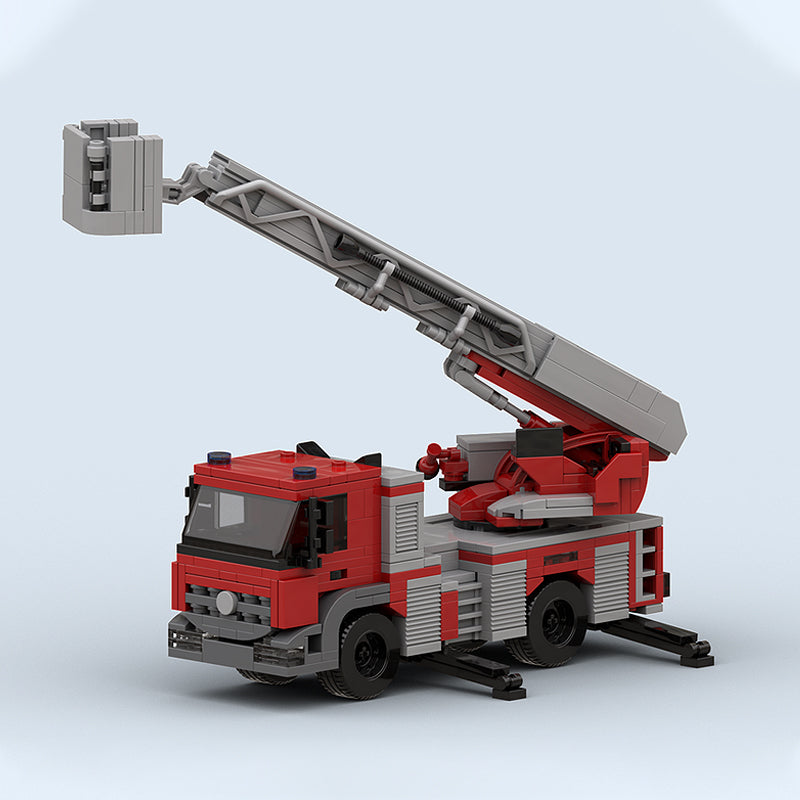 Goat Bricks Amsterdam Fire Ladder Truck Building Blocks Model