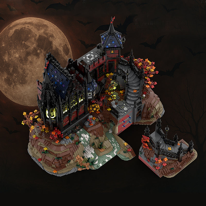 Goat Bricks ADVENTURES IN TRANSYLVANIA by Sleepless Night (BASE UPGRADE) OPEN CASTLE DESIGN Building Blocks Model