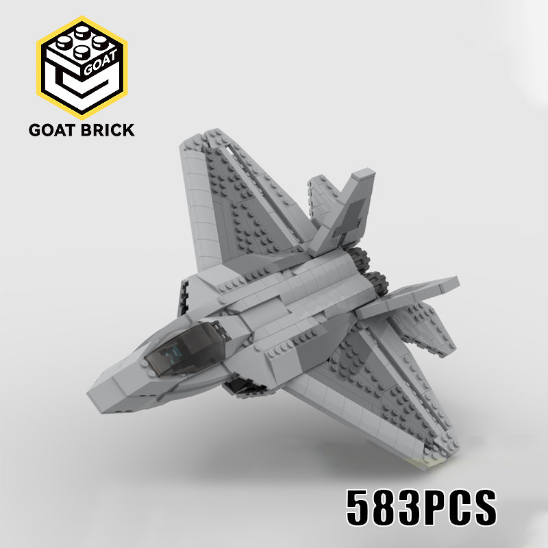 Goat Bricks Lockheed Martin F-22 Raptor Building Blocks Model