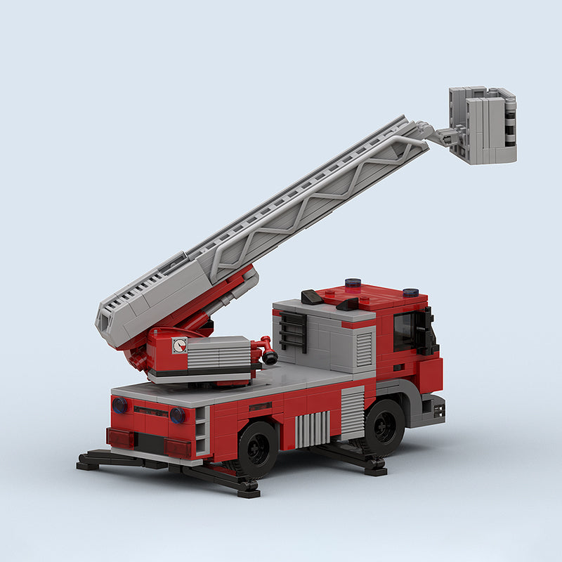 Goat Bricks Amsterdam Fire Ladder Truck Building Blocks Model