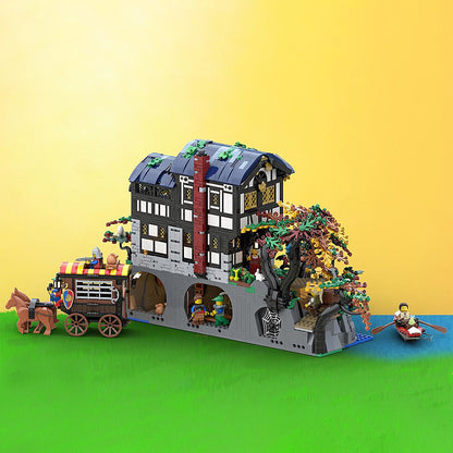 Goat Bricks Forest Cottage by the River Building Blocks Model