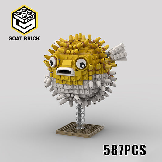 Goat Bricks Pufferfish Building Blocks Model