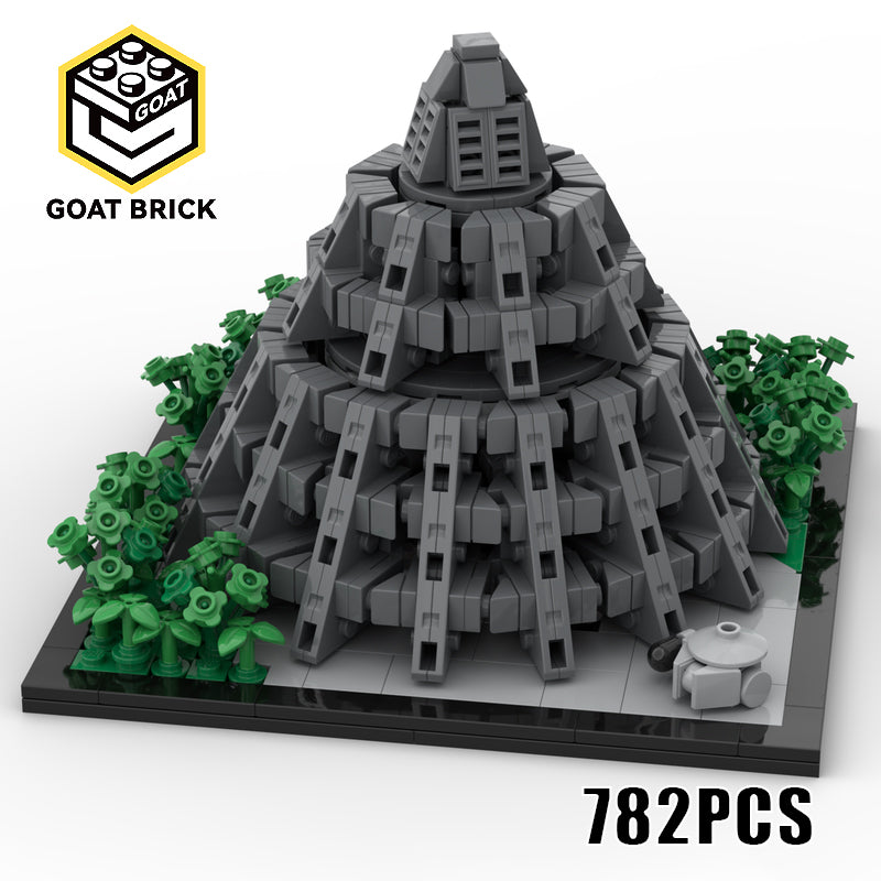 Goat Bricks Star Movie Yavin 4 Rebel Base - Architecture Scale Building Blocks Model