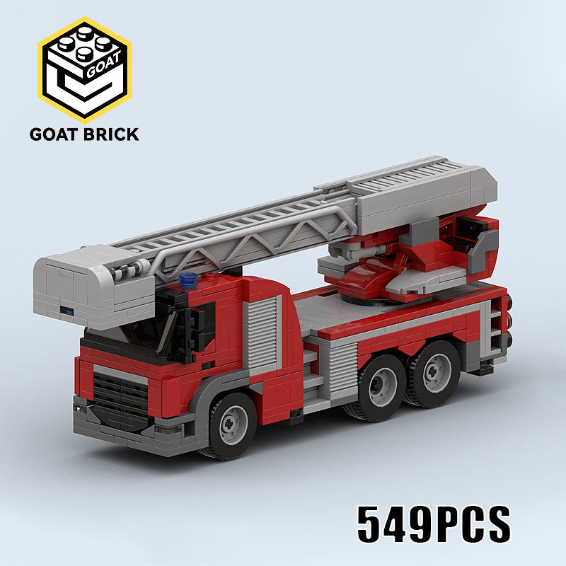 Goat Bricks Rotterdam Fire Ladder Truck Building Blocks Model