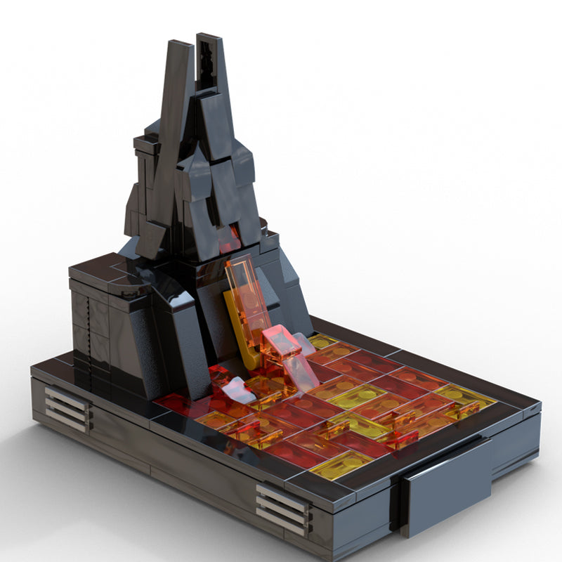 Goat Bricks Star Movie Vader's Castle on Mustafar - Micro Diorama Building Blocks Model