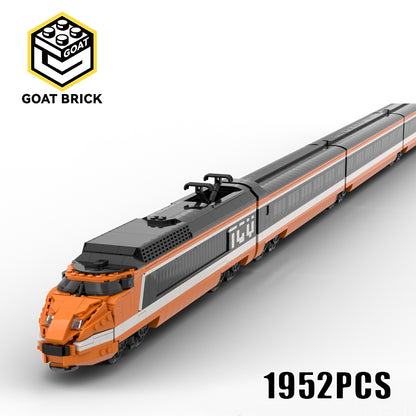 Goat Bricks 8-wide tgv/horizon express Building Blocks Model