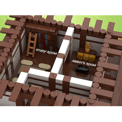 Goat Bricks Zen Temple Building Blocks Model