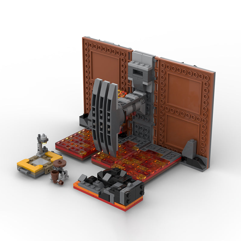 Goat Bricks Star Movie Episode III - Mustafar Battle Building Blocks Model