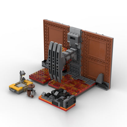 Goat Bricks Star Movie Episode III - Mustafar Battle Building Blocks Model