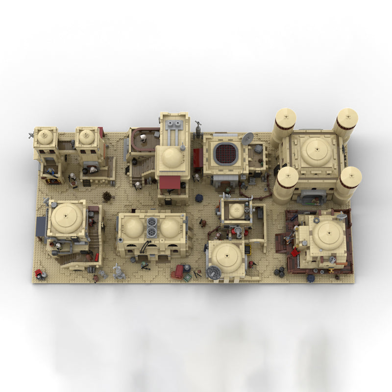 Goat Bricks Star Movie SW Tatooine Mos Eisley Bundle (Part 1 & 2) Building Blocks Model
