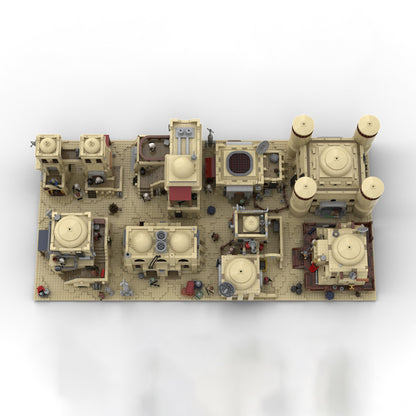 Goat Bricks Star Movie SW Tatooine Mos Eisley Bundle (Part 1 & 2) Building Blocks Model