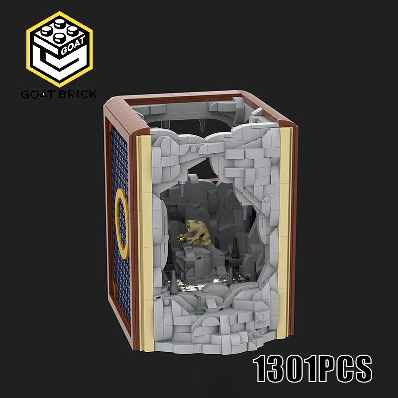 Goat Bricks Book Nook - the Creature Gollum Building Blocks Model