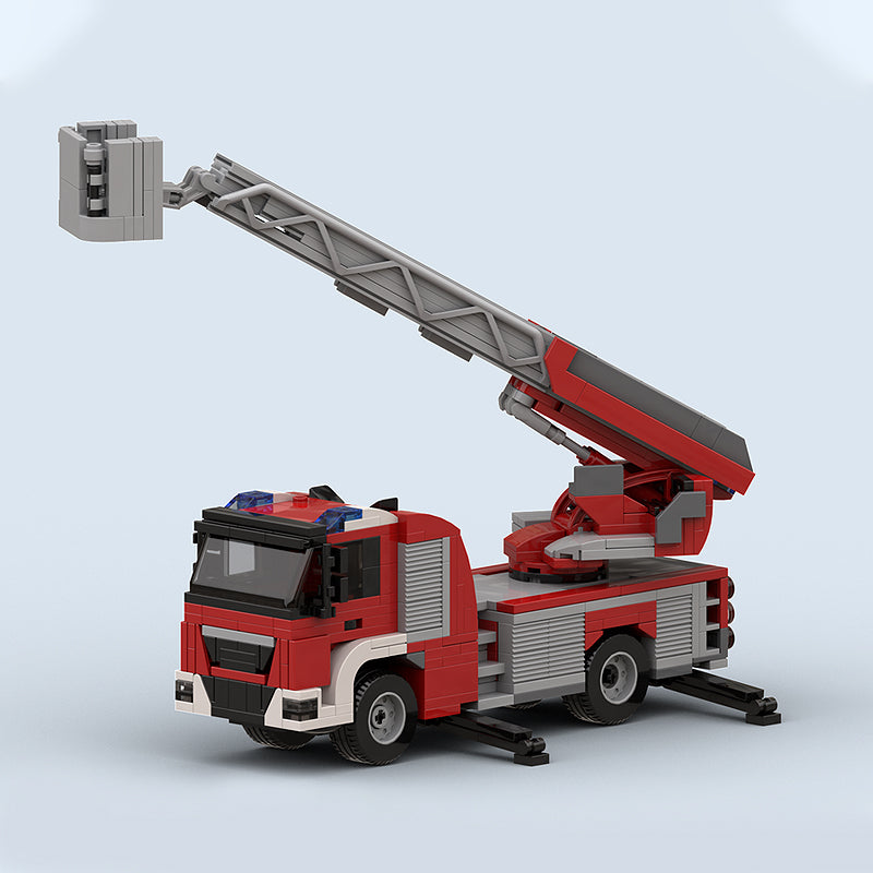 Goat Bricks Austrian Fire Ladder Truck Building Blocks Model