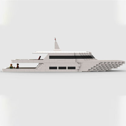 Goat Bricks Super Yacht Minifigure Scale Building Blocks Model