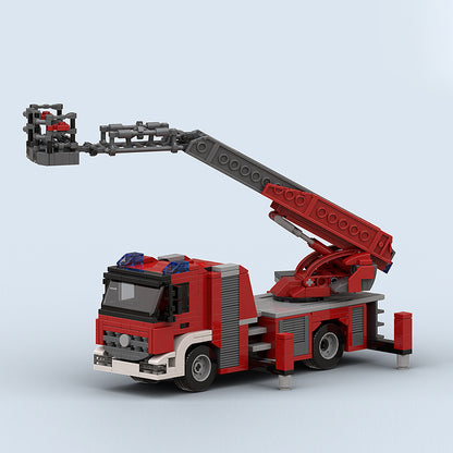Goat Bricks German Fire Ladder Truck Building Blocks Model