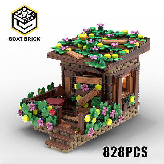 Goat Bricks Forest hiking hut Building Blocks Model