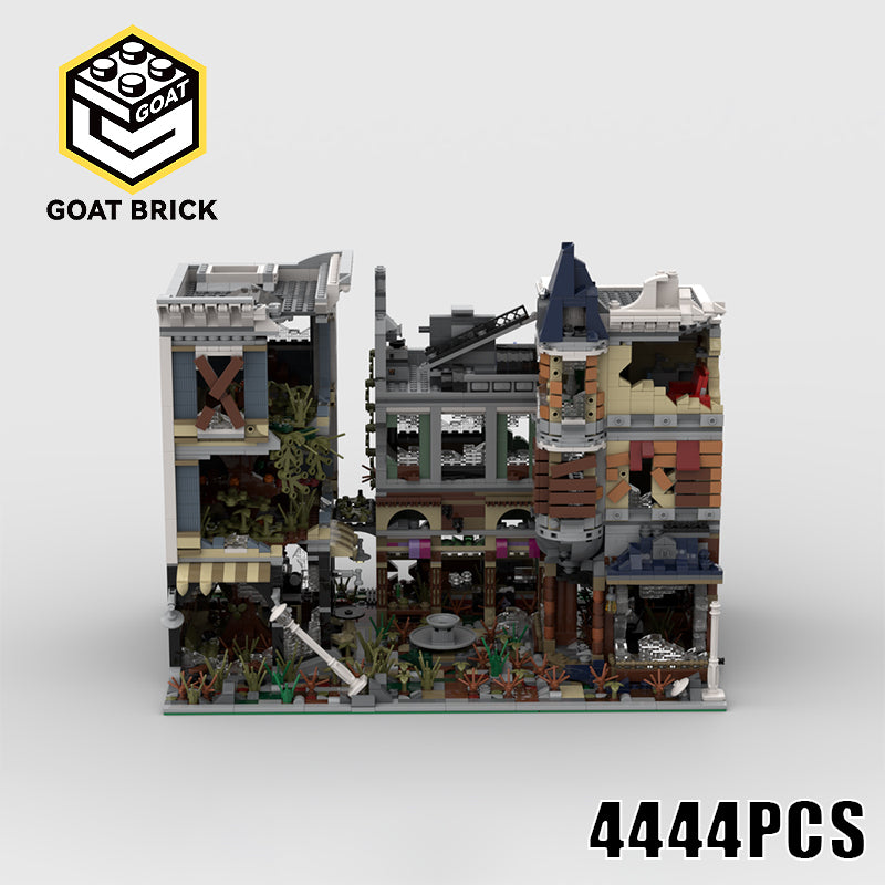 Goat Bricks City Street Scene Set  Assembly Square Apocalypse Version Building Blocks Model