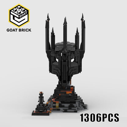 Goat Bricks Sauron's Helmet – Mount Doom Display Building Blocks Model