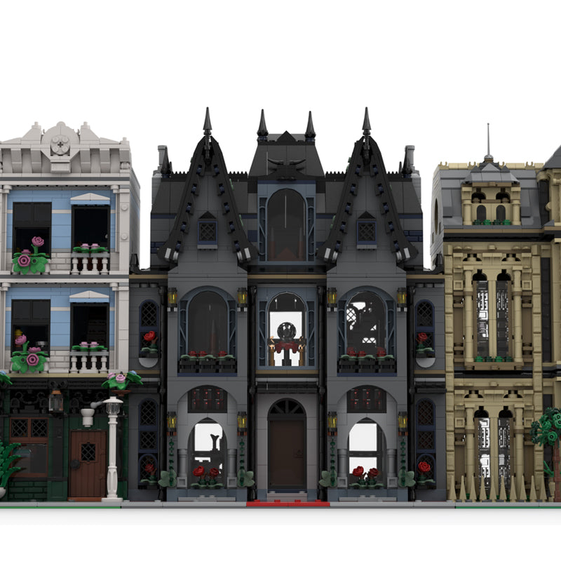 Goat Bricks Morticia's Mansion - Modification of Set 76786 Building Blocks Model