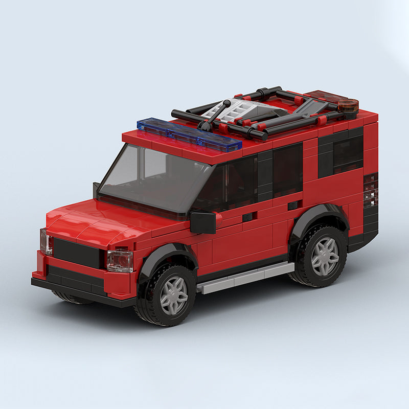 Goat Bricks Dutch Fire Off-road Vehicle with Trailer Building Blocks Model