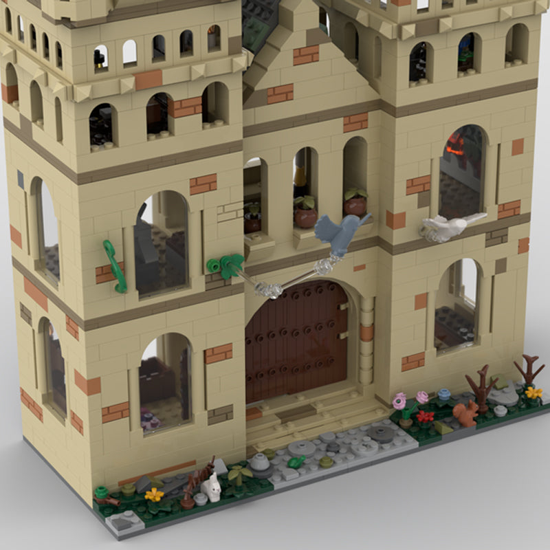 Goat Bricks Magical Movie Bell Tower Building Blocks Model