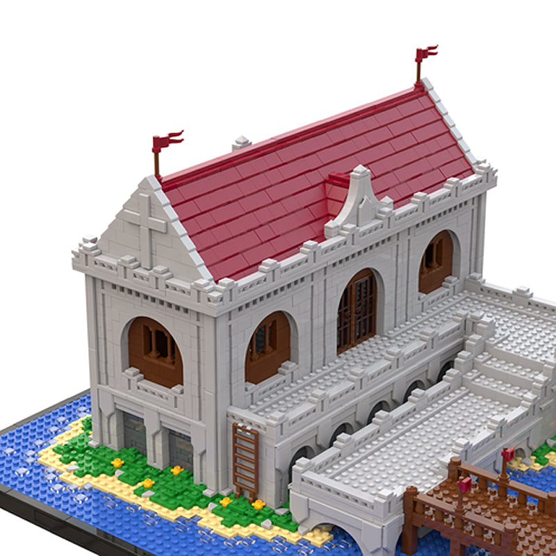 Goat Bricks Medieval Pier and Watch Tower Building Blocks Model