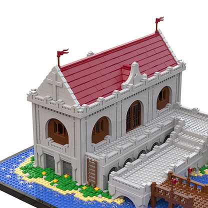 Goat Bricks Medieval Pier and Watch Tower Building Blocks Model