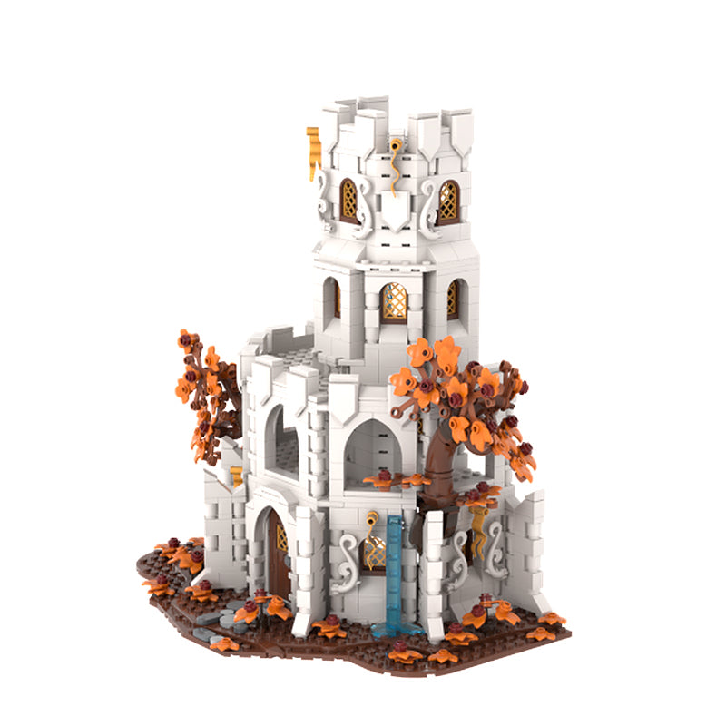 Goat Bricks White Wizard's tower Building Blocks Model