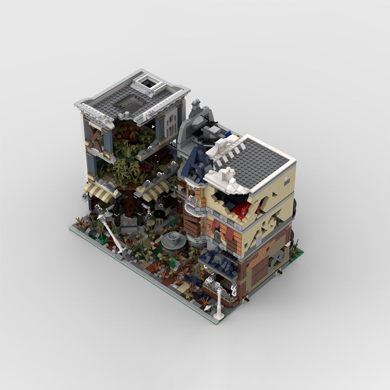Goat Bricks City Street Scene Set  Assembly Square Apocalypse Version Building Blocks Model