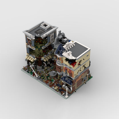 Goat Bricks City Street Scene Set  Assembly Square Apocalypse Version Building Blocks Model