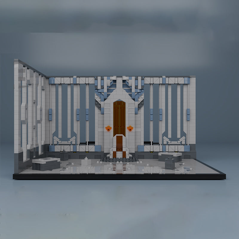 Goat Bricks Star Movie Mandalorian Throne Room Building Blocks Model