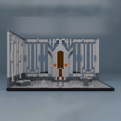 Goat Bricks Star Movie Mandalorian Throne Room Building Blocks Model