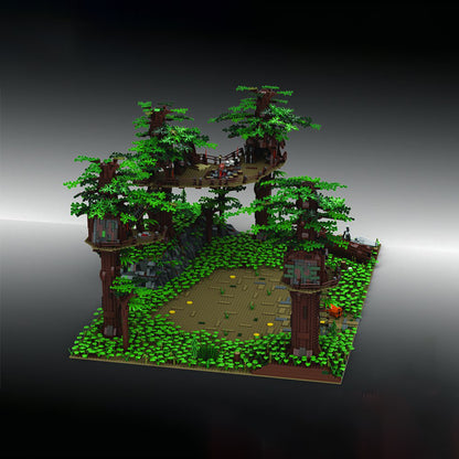 Goat Bricks Star Movie Pyloon Saloon Survivor Diorama Building Blocks Model