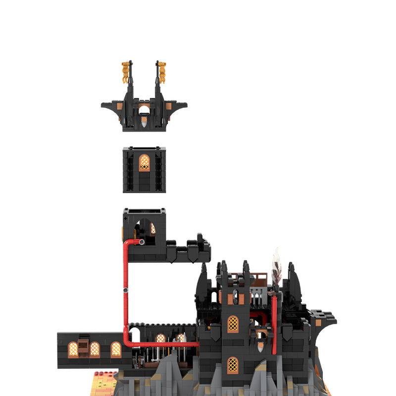Goat Bricks Black Dragon's Fortress Building Blocks Model