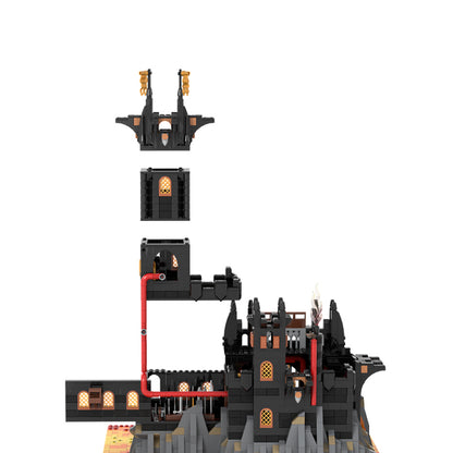 Goat Bricks Black Dragon's Fortress Building Blocks Model
