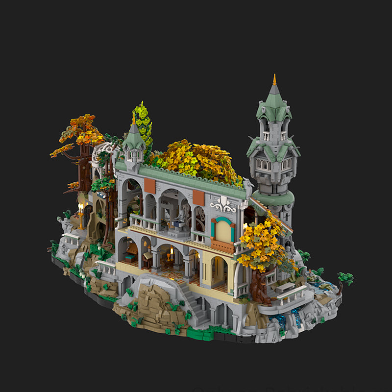 Goat Bricks Rivendell Display Base Building Blocks Model
