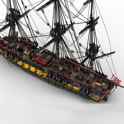 Goat Bricks HMS Euryalus alt. Color Building Blocks Model